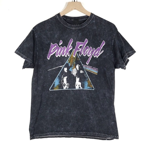Pink Floyd Acid Wash Tee‎ S/M Graphic Print Black Short Sleeve - Picture 1 of 5